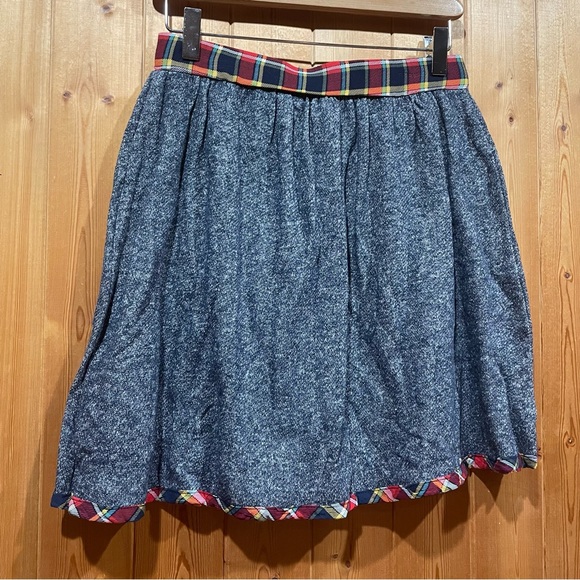 Plaid Trim Skirt - Picture 2 of 3